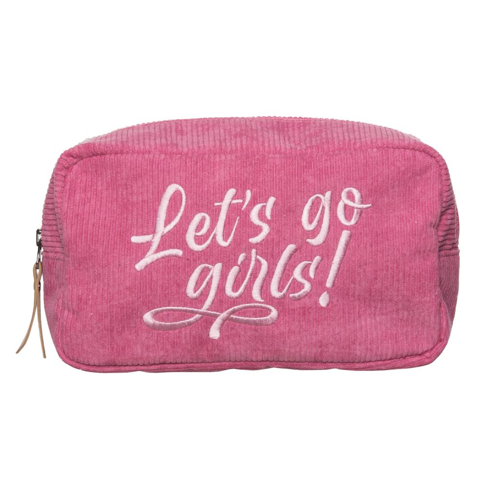 Let's Go Girls Corduroy Cosmetic Bag